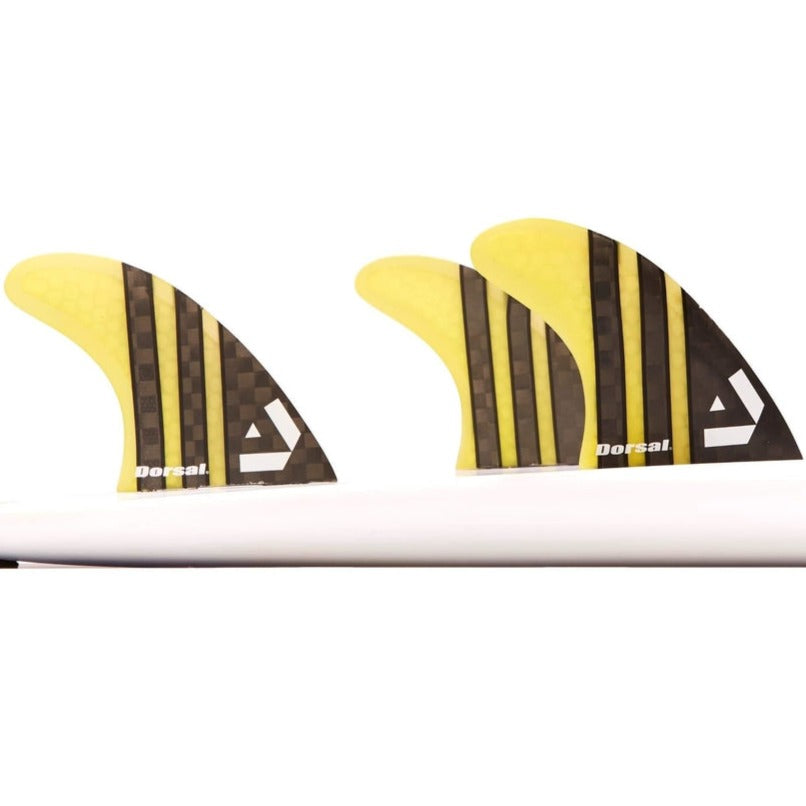 DORSAL Carbon Hexcore Futures Compatible 3-Fin Thruster Set