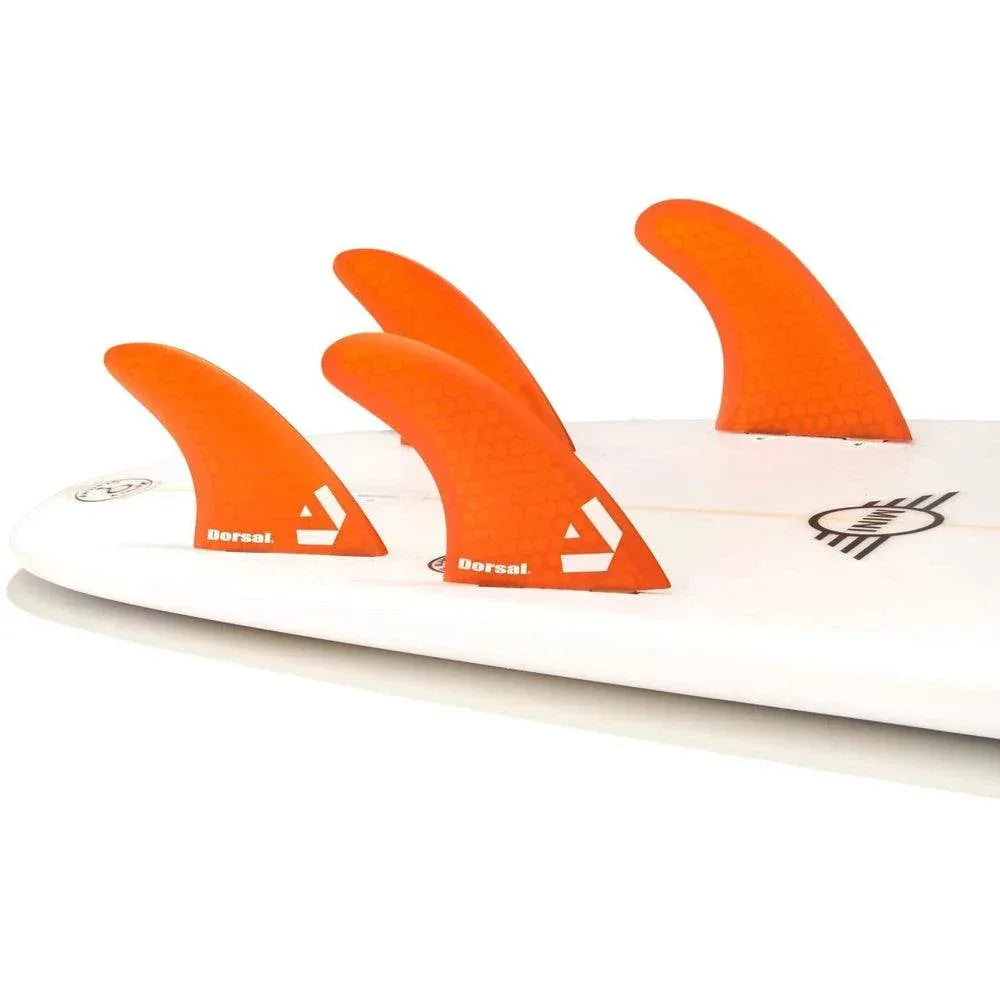 One Revolver Surfboards - DORSAL Surfboard Fins Quad 4 Set FCS Compatible Hexcore FCS Quad Fins