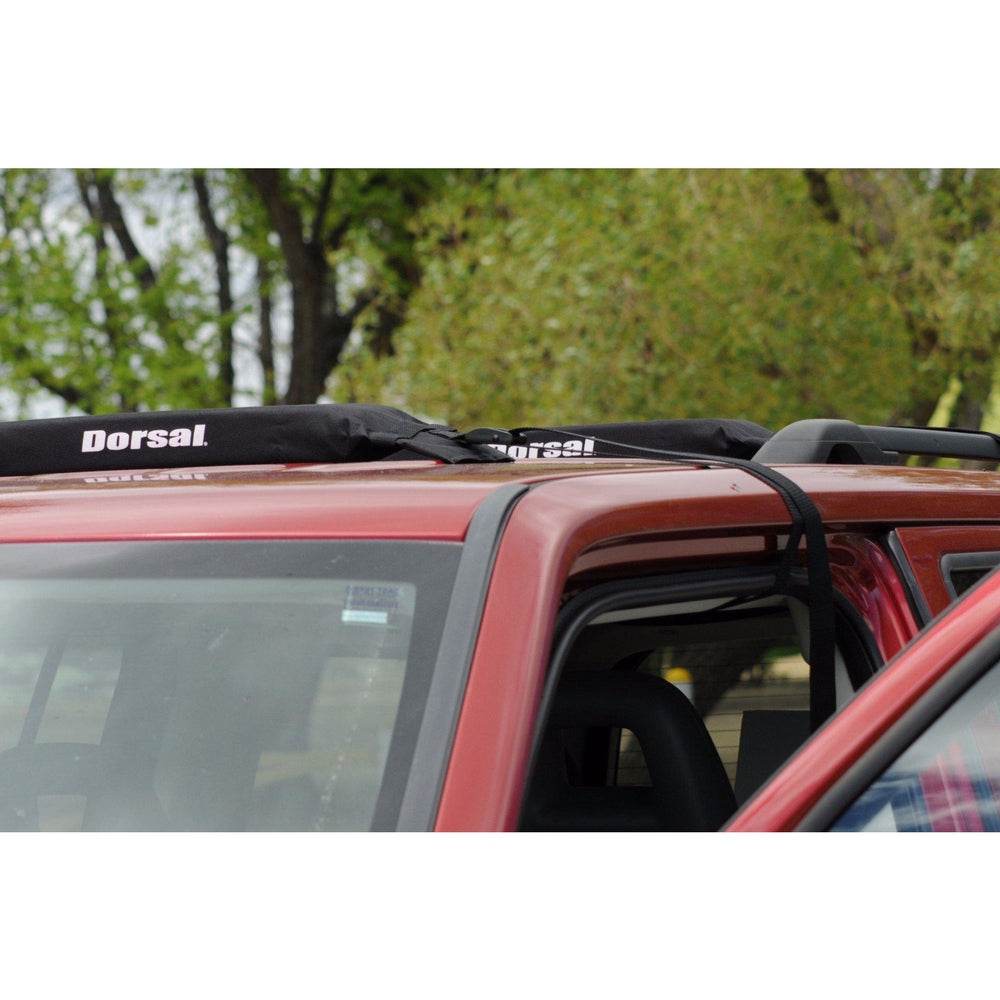 DORSAL Wrap Rax Double Surfboard Soft Roof Rack Pads with Straps - Pack of 2 Corrosion Resistant Buckles, Universal Fit, Trucks SUVs - Longboards, Short Boards, SUP, Soft Tops - One Revolver Surfboards