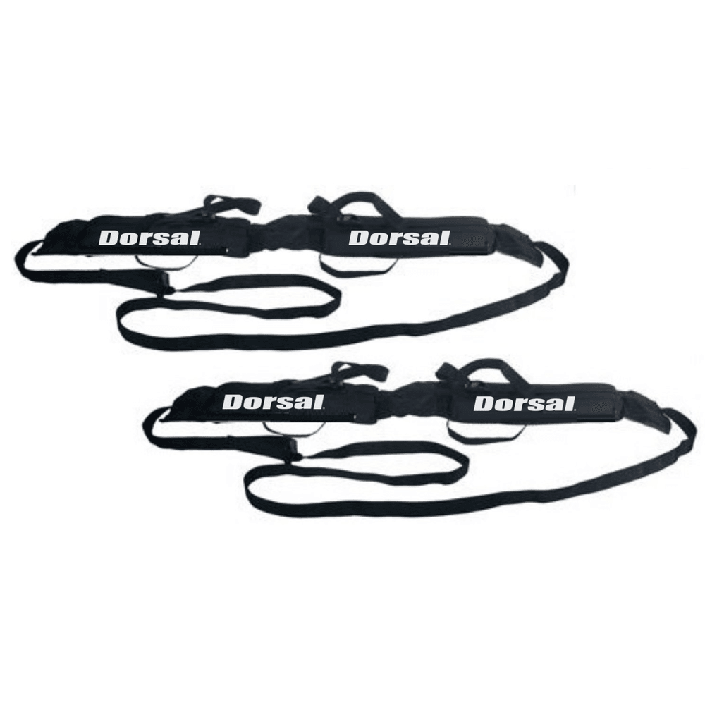 DORSAL Wrap Rax Double Surfboard Soft Roof Rack Pads with Straps - Pack of 2 Corrosion Resistant Buckles, Universal Fit, Trucks SUVs - Longboards, Short Boards, SUP, Soft Tops - One Revolver Surfboards