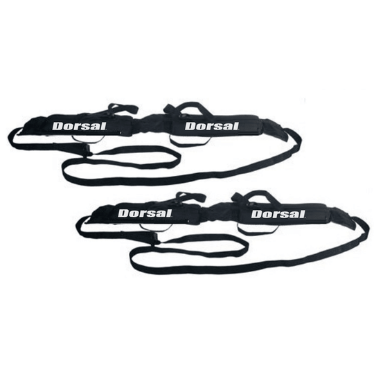 DORSAL Wrap Rax Double Surfboard Soft Roof Rack Pads with Straps - Pack of 2 Corrosion Resistant Buckles, Universal Fit, Trucks SUVs - Longboards, Short Boards, SUP, Soft Tops - One Revolver Surfboards