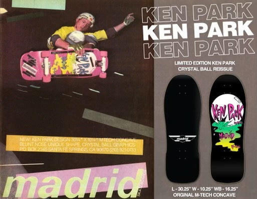 Madrid Ken Park Crystal Ball Old School Skateboard Deck 10.25