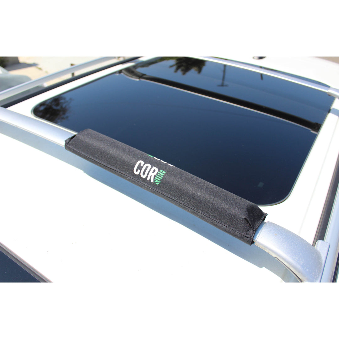 Aero Roof Rack Pad with 10' Scratch-Resistant Tie Downs(Flat Bars) - One Revolver Surfboards