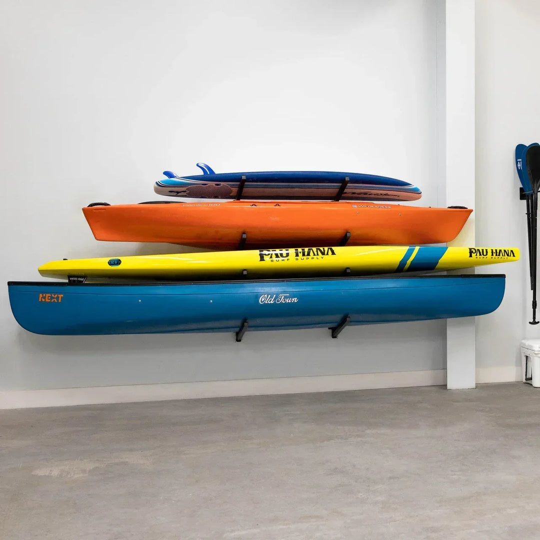 One Revolver Surfboards - Kona SUP &amp; Surfboard Storage | Indoor Adjustable Rack | 4 Level Wall Mounted