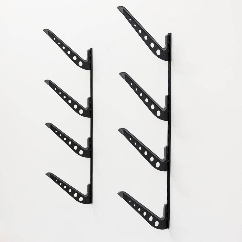 Outerbanks Surfboard Storage | Adjustable XSR | 4 Level | Black - Wall Mounted - One Revolver Surfboards