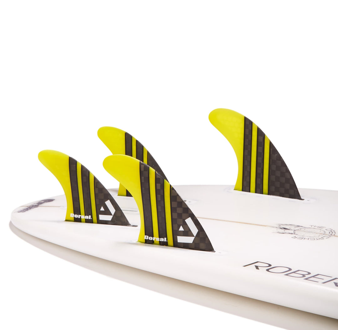 DORSAL Carbon Hexcore 4-Fin Quad Set FCS Compatible - Black