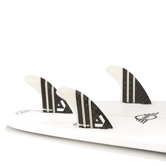 DORSAL Carbon Hexcore FCS Compatible 3-Fin Thruster Set
