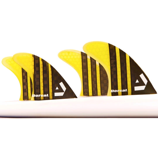 DORSAL Carbon Hexcore 4-Fin Quad Set FCS Compatible - Black
