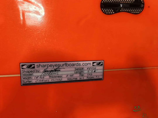 Sharpeye Surfboard 5'8 - Surfboard - One Revolver Surfboards