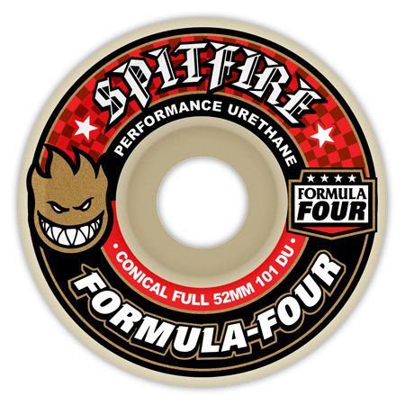 SPITFIRE F4 CONICAL FULL 56MM 101a SKATEBOARD WHEELS - One Revolver Surfboards
