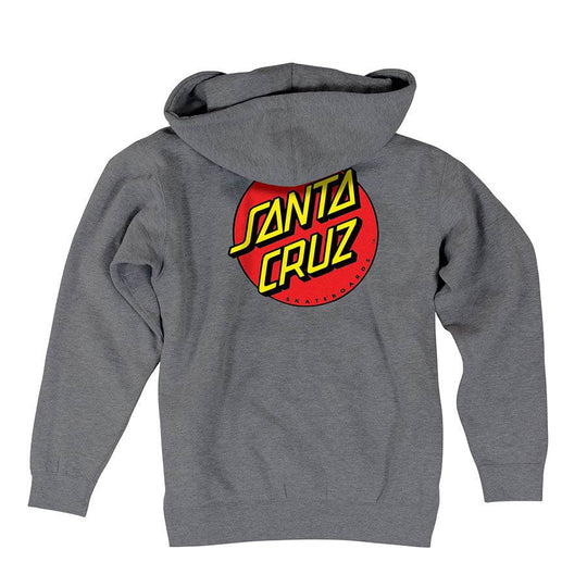 Santa Cruz Classic Dot Zip Up Heavyweight Hooded Sweatshirt - One Revolver Surfboards