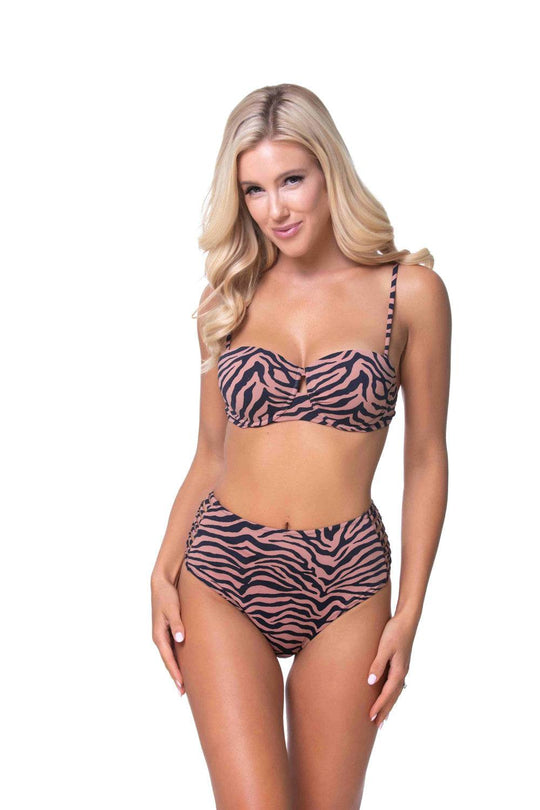 ZEBRA PRINT UNDERWIRE BIKINI SET - One Revolver Surfboards