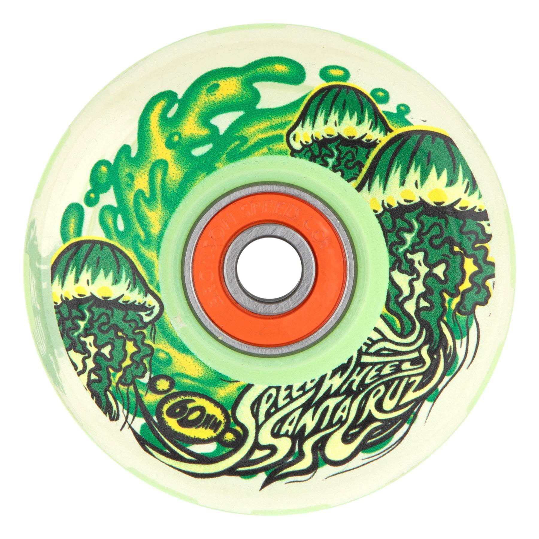 Slime Balls Jelly Fish Light Ups (GITD) 60mm 78a Skateboard Wheels - One Revolver Surfboards