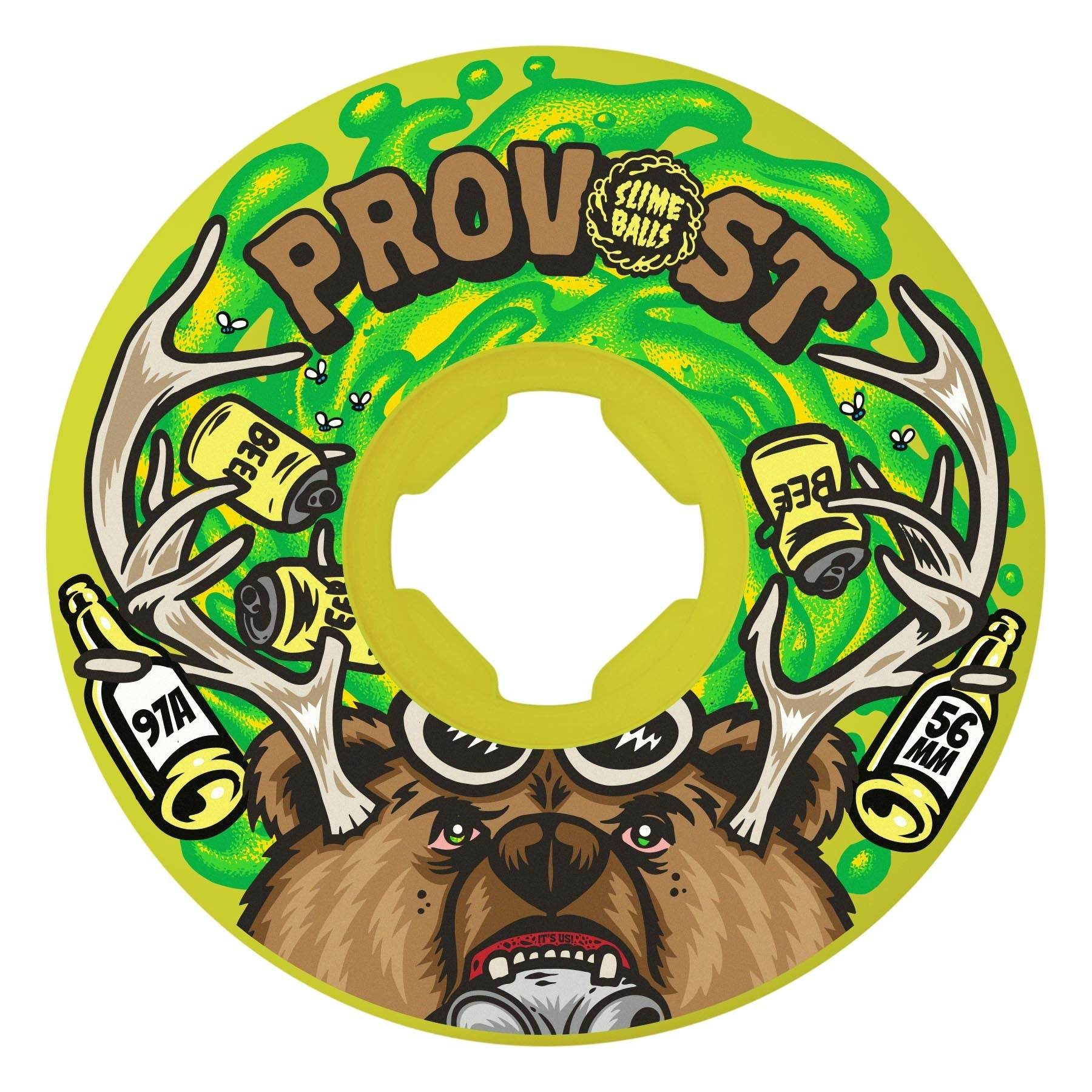 Slime Balls Collin Provost Beer Vomit MIni 56mm 97a Skateboard Wheels - One Revolver Surfboards
