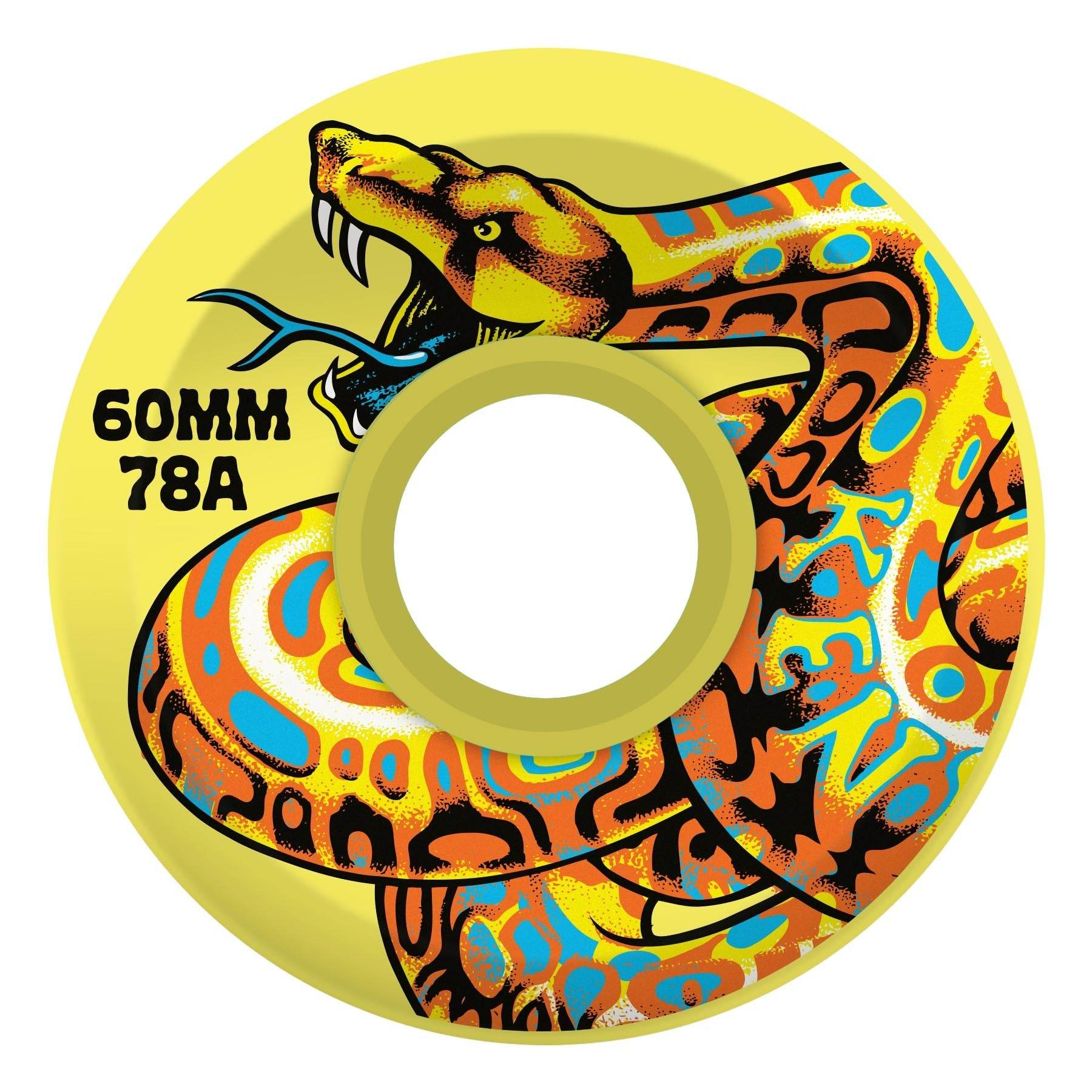 Slime Balls Jeff Kendall Snake Yellow 60mm 78a Skateboard Wheels - One Revolver Surfboards