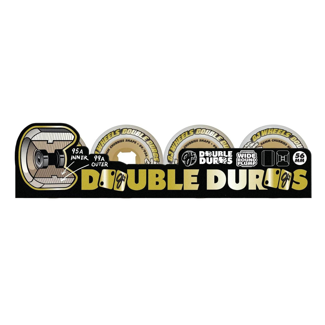 Oj Double Duro Chubbies 56mm 95a/99a Skateboard Wheels - One Revolver Surfboards
