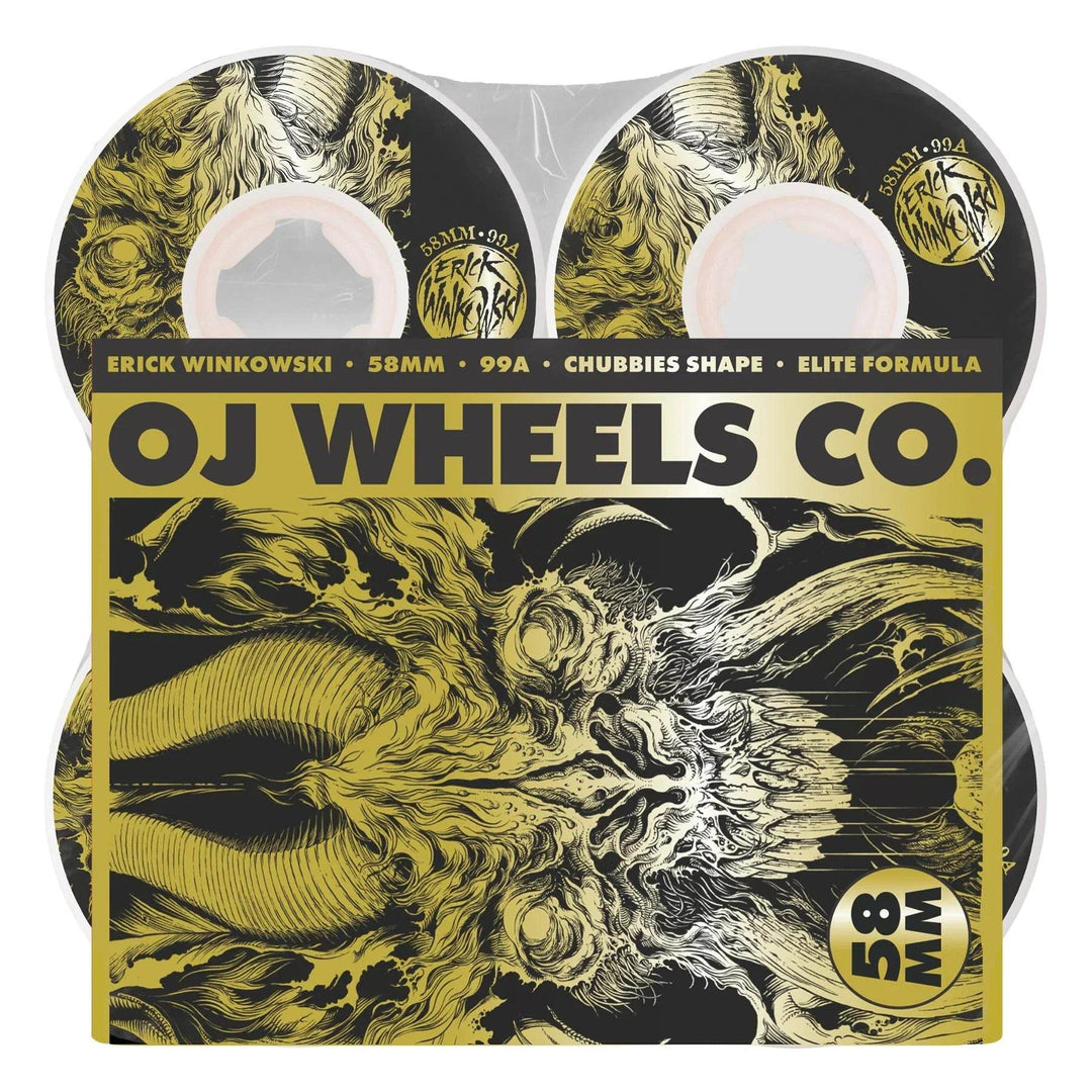 Oj Winkowski Primeval Elite Chubbies 58mm 99a Skateboard Wheels - One Revolver Surfboards