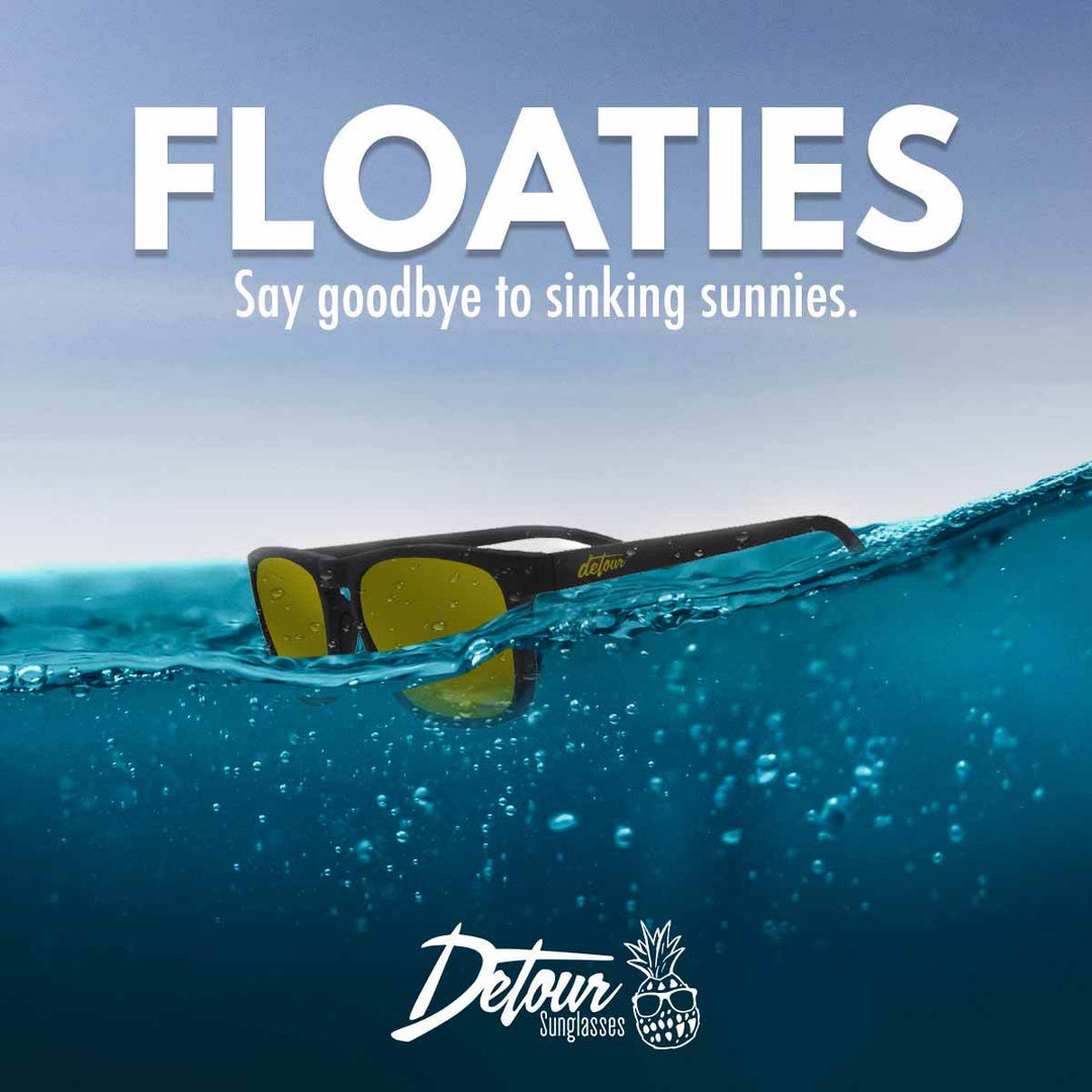 Floaties - Matte Black - 24k Gold Polarized - One Revolver Surfboards