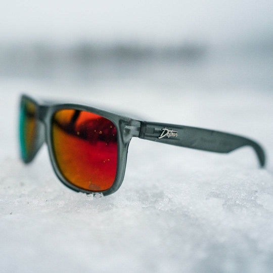 Eminence - Frosted Storm Gray- Red Sunset Lens Polarized - One Revolver Surfboards