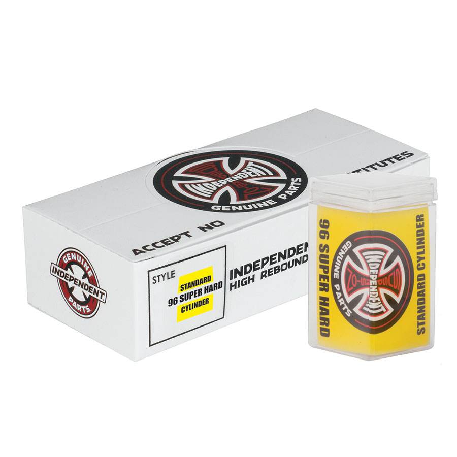 Independent Genuine Parts Standard Cylinder 96a Cushions Super Hard Yellow Skateboard Truck Bushings - One Revolver Surfboards