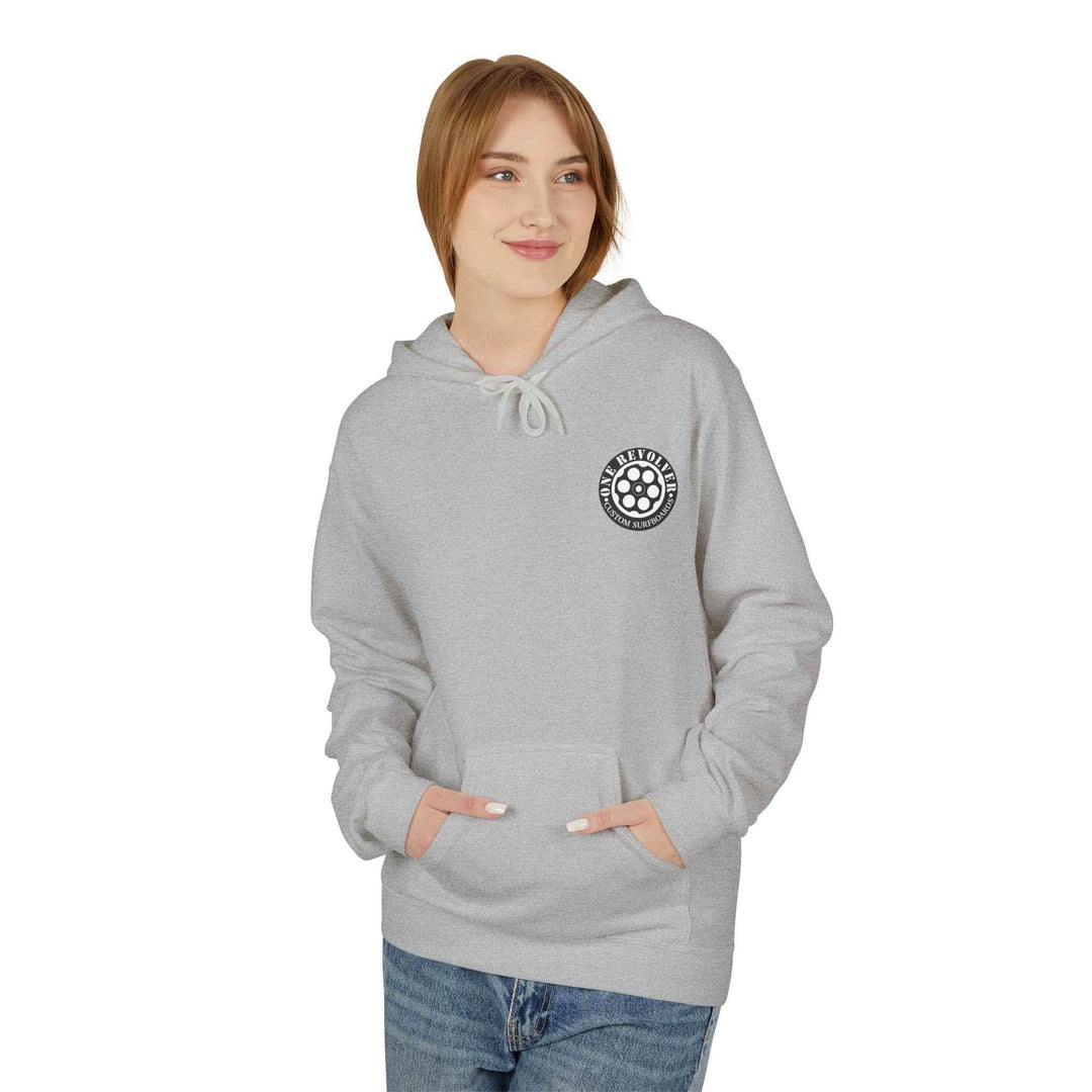 Smile Hoodie by One Revolver Surfboards – Unisex Midweight Fleece for Surf & Street - One Revolver Surfboards
