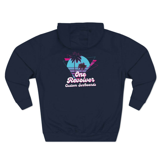 80's Surf Style Hoodie – One Revolver Fleece Pullover - One Revolver Surfboards