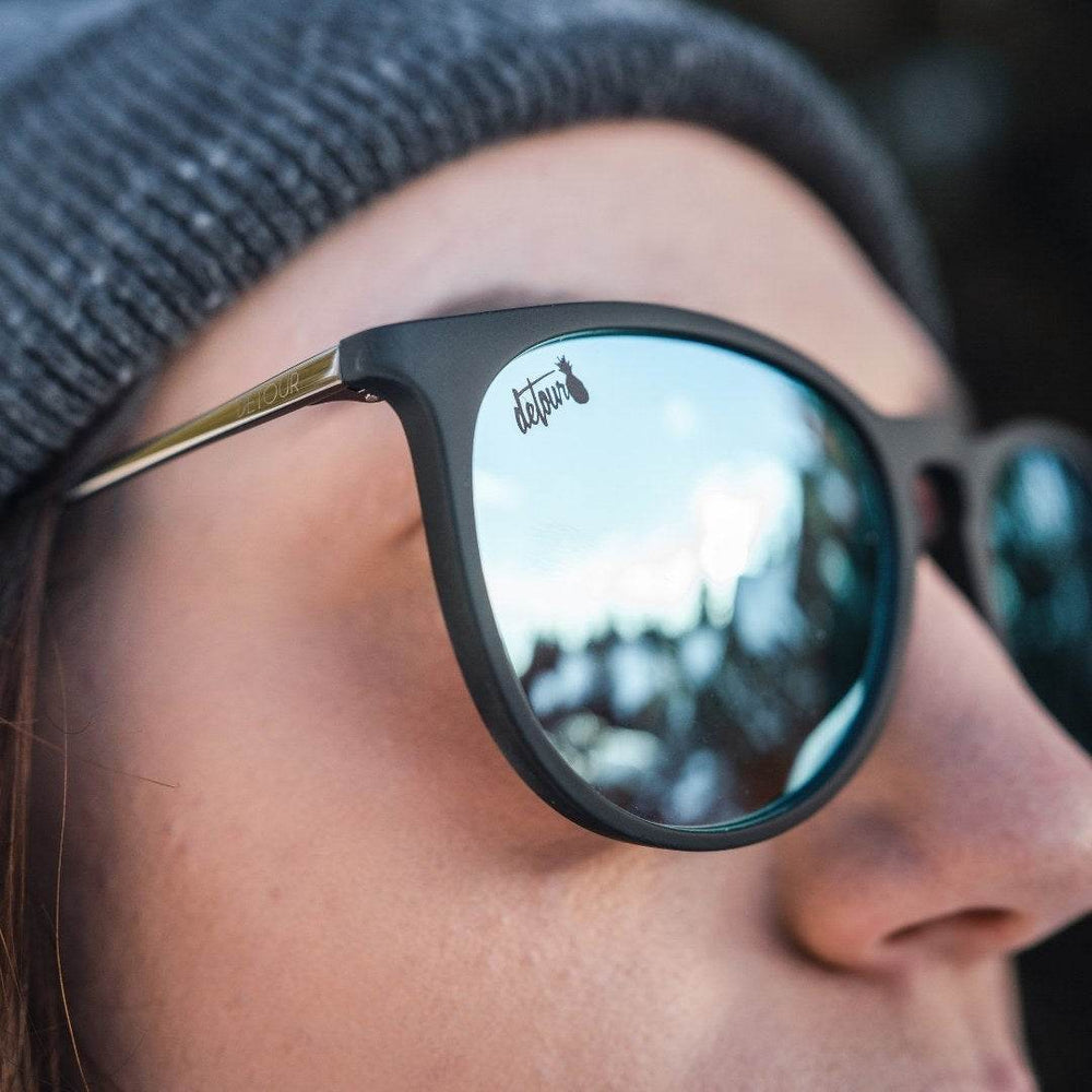 Hurricane - Matte Black - Sky Blue Polarized - One Revolver Surfboards