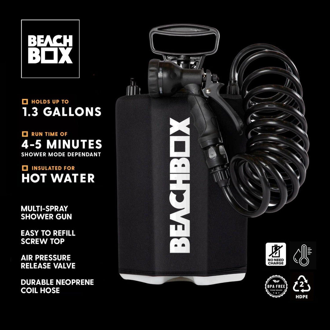 One Revolver Surfboards - BeachBox Portable Camping Shower Tank - Black