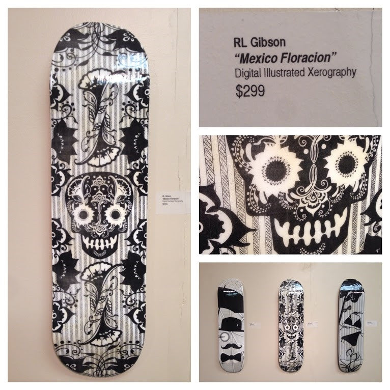 R.L. Gibson "Mexico Floracion" Original Art Skateboard Deck - One Revolver Surfboards