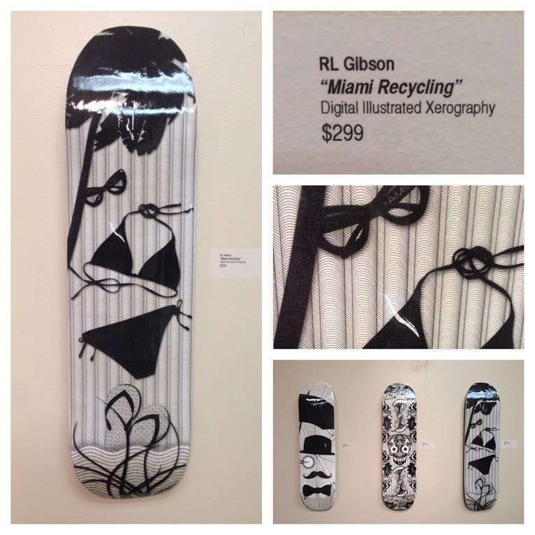 R.L. GIbson "Miami Recycling" Original Art Skateboard Deck - One Revolver Surfboards