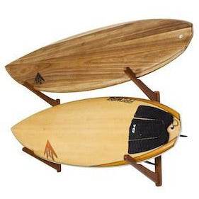 Triple Surfboard Wall Rack | Bamboo Rack Perfect for Surf, Wakeboards, Snowboards, Skateboards - One Revolver Surfboards