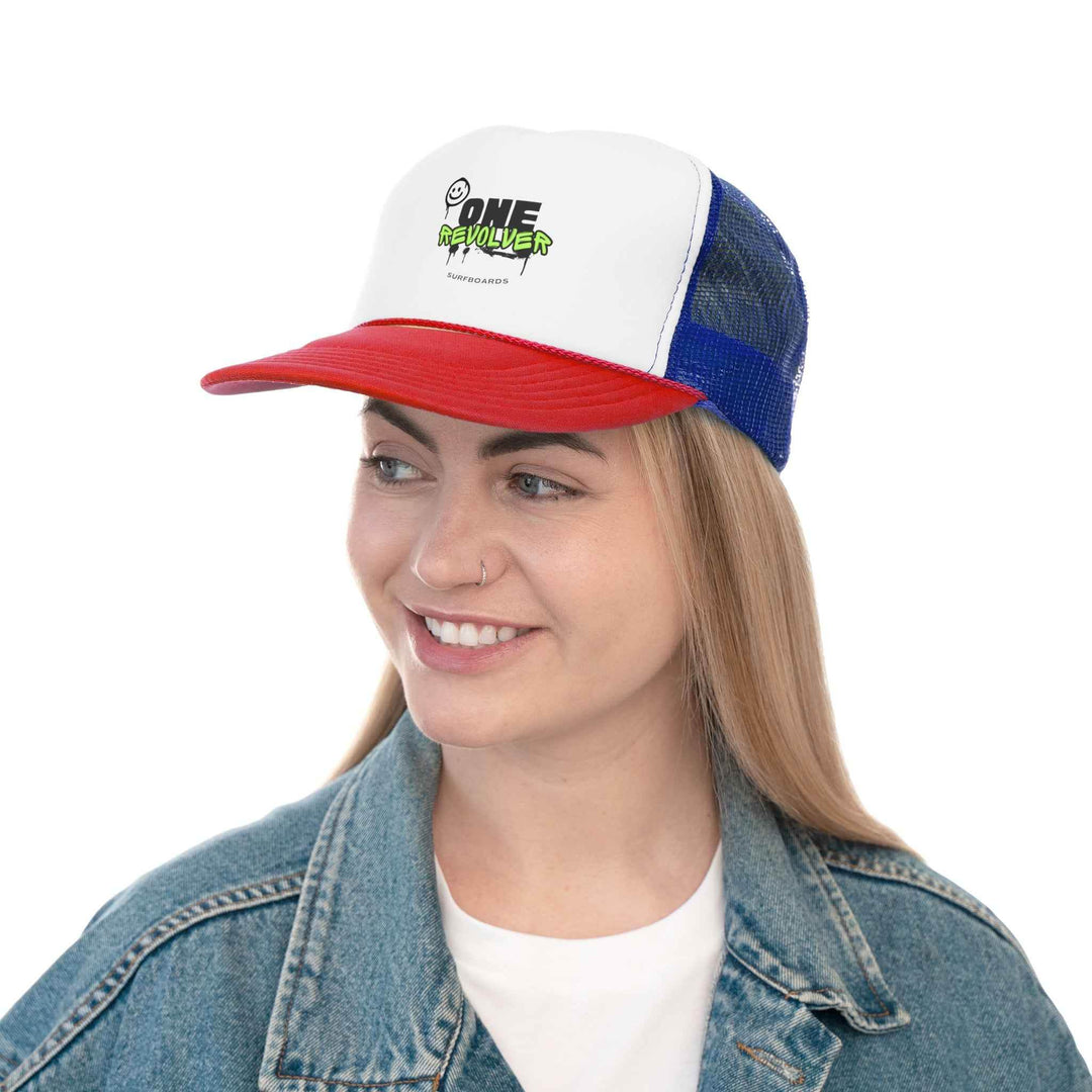 Graffiti Smile Trucker Cap – One Revolver Surf & Street Hat - One Revolver Surfboards