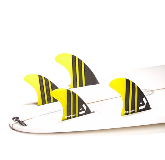 DORSAL Carbon Hexcore 4-Fin Quad Set FCS Compatible - Black