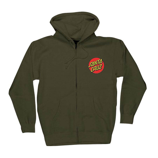 Santa Cruz Classic Dot Zip Up Heavyweight Hooded Sweatshirt - One Revolver Surfboards