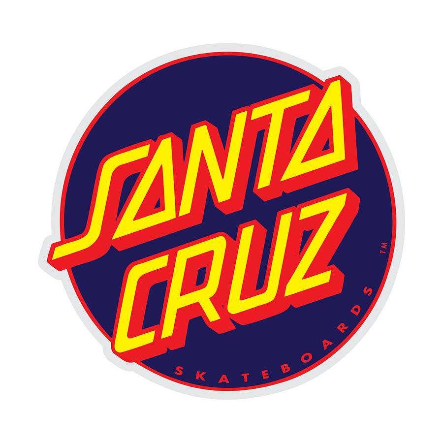 Santa Cruz Skateboards Navy / Red Dot Logo Sticker - One Revolver Surfboards