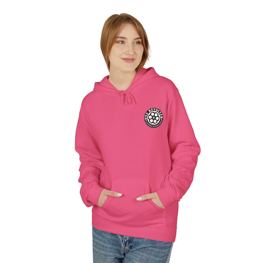 Smile Hoodie by One Revolver Surfboards – Unisex Midweight Fleece for Surf & Street - One Revolver Surfboards