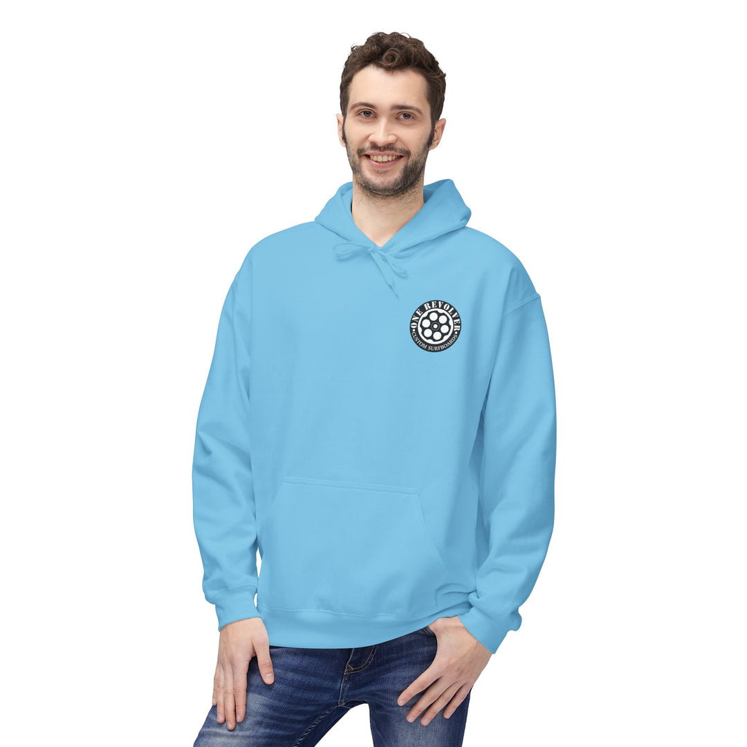 Smile Hoodie by One Revolver Surfboards – Unisex Midweight Softstyle Fleece