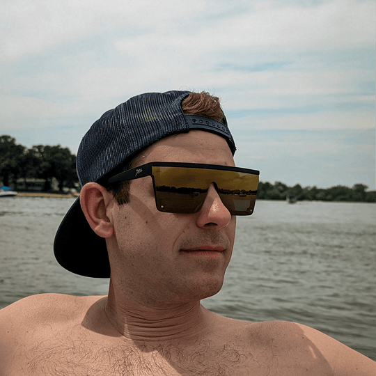 Tidal Wave - Matte Black - 24K Gold Lens Polarized - One Revolver Surfboards
