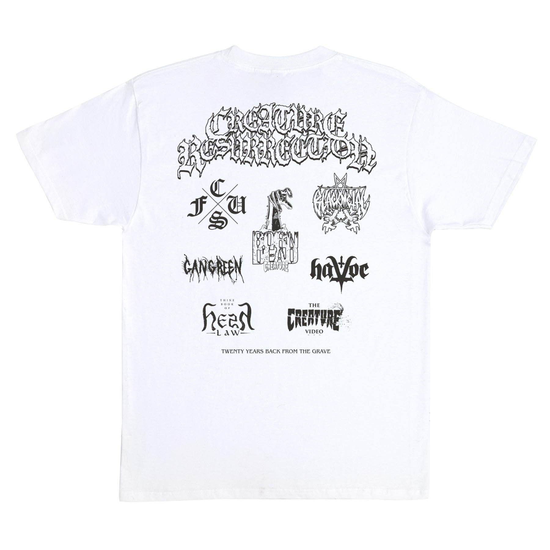 Creature Resurrection XX White T-Shirt - One Revolver Surfboards