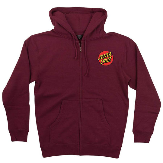 Santa Cruz Classic Dot Zip Up Heavyweight Hooded Sweatshirt - One Revolver Surfboards