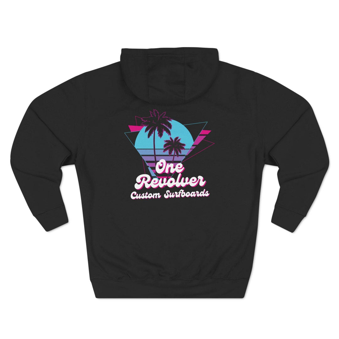 80's Surf Style Hoodie – One Revolver Fleece Pullover - One Revolver Surfboards