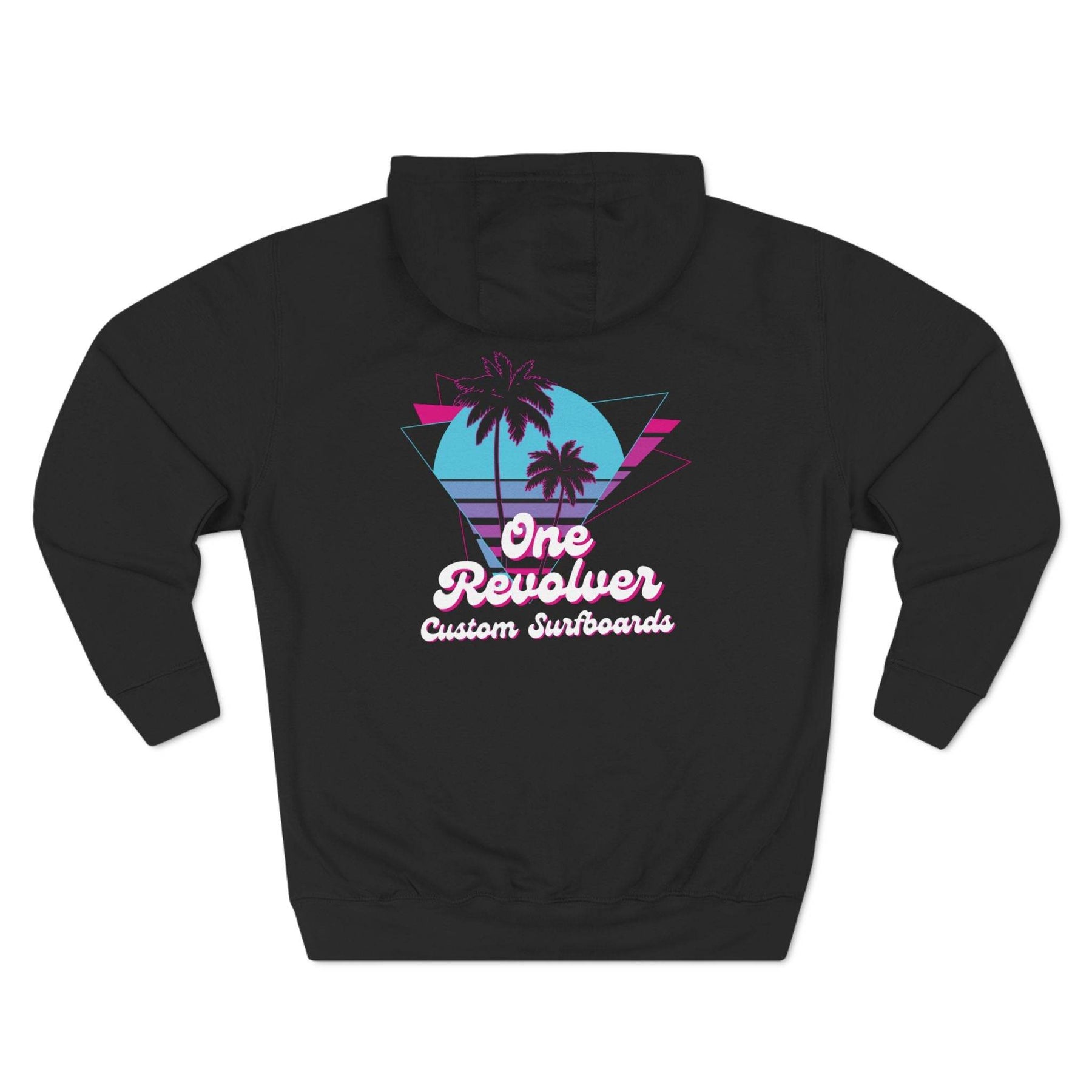 80's Surf Style Hoodie – One Revolver Fleece Pullover - One Revolver Surfboards