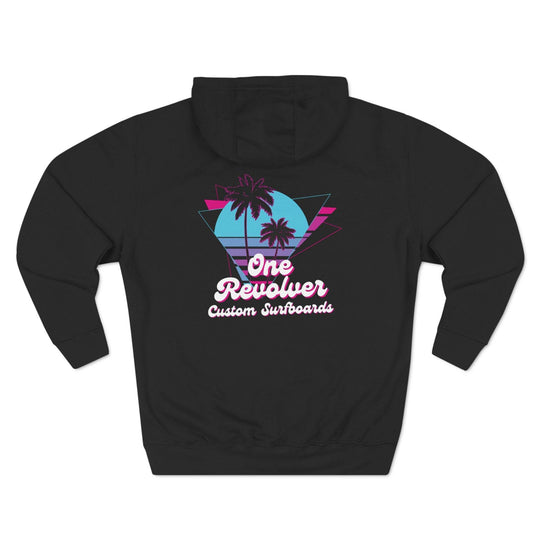 80's Surf Style Hoodie – One Revolver Fleece Pullover - One Revolver Surfboards