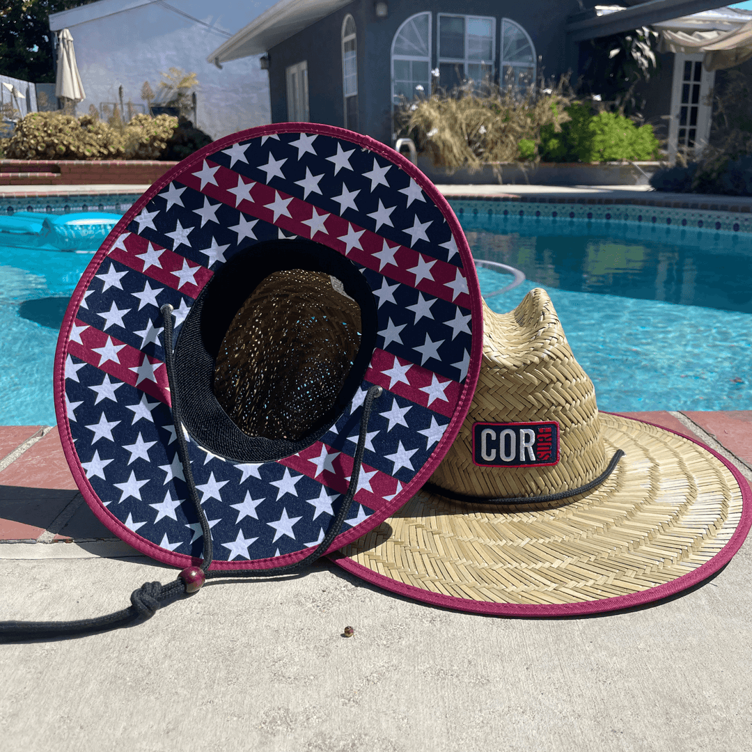 Kids Straw Hat for Boys and Girls - Patriotic - One Revolver Surfboards