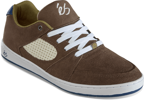 eS Accel Slim Brown/Tan/Blue Skate Shoes - One Revolver Surfboards