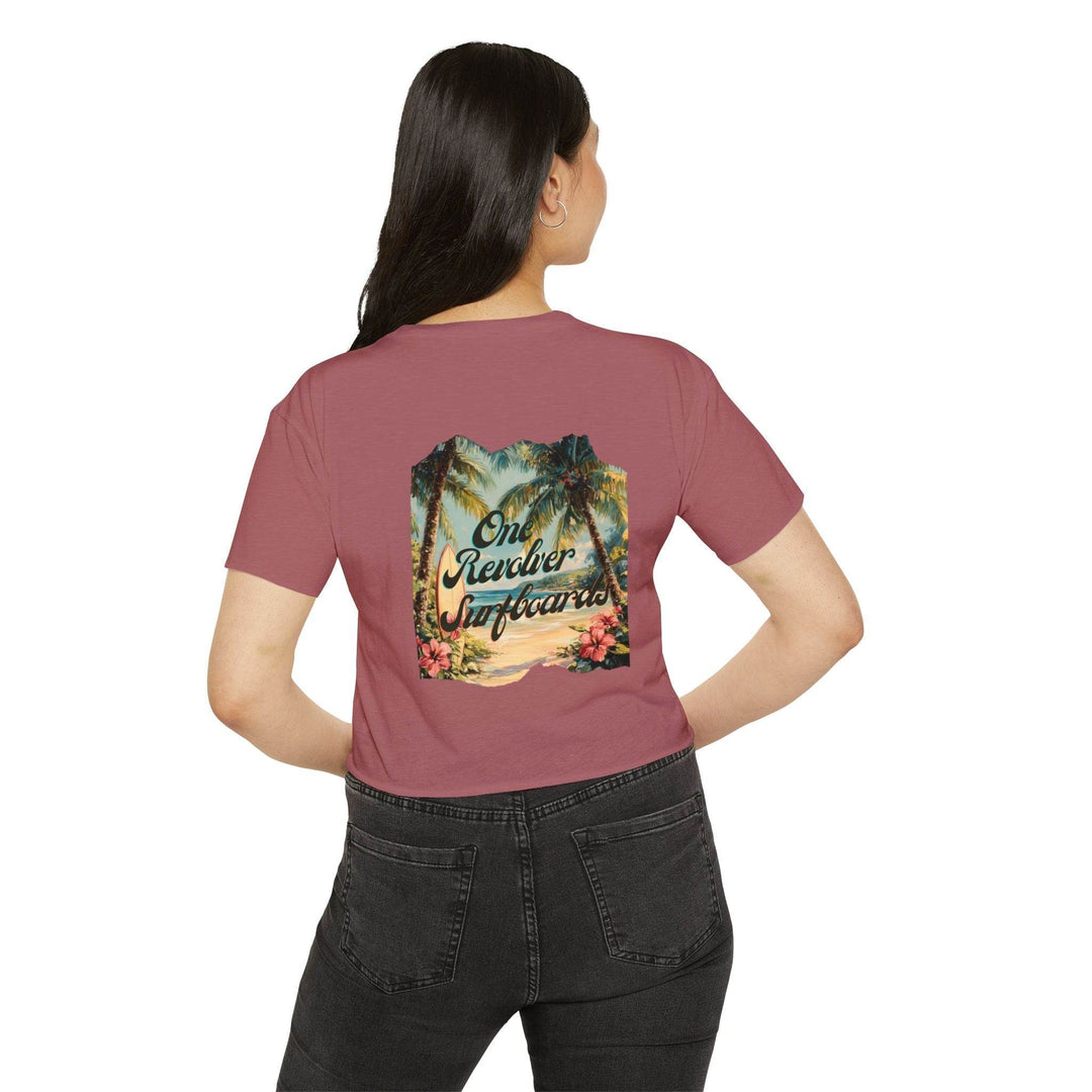 Tropical Dream Crop Tee – Women’s Surf-Inspired Crop Top - One Revolver Surfboards