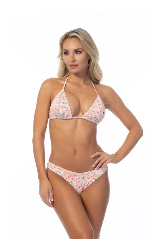 ORANGE FLORAL SMOKED TOP BIKINI SET - One Revolver Surfboards