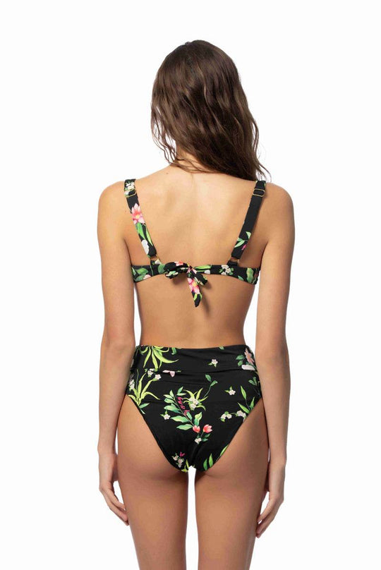 FLORAL UNDERWIRE TIE WAIST BIKINI SET - One Revolver Surfboards