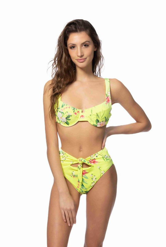 FLORAL UNDERWIRE TIE WAIST BIKINI SET - One Revolver Surfboards