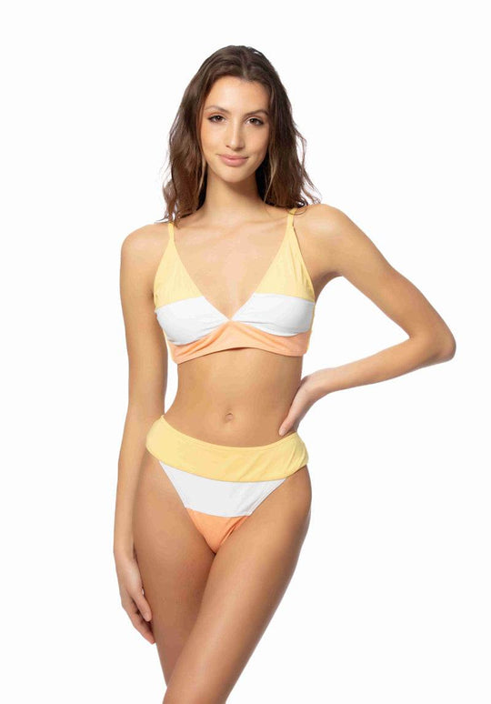COLOR BLOCKING HALTER BIKINI SET - One Revolver Surfboards